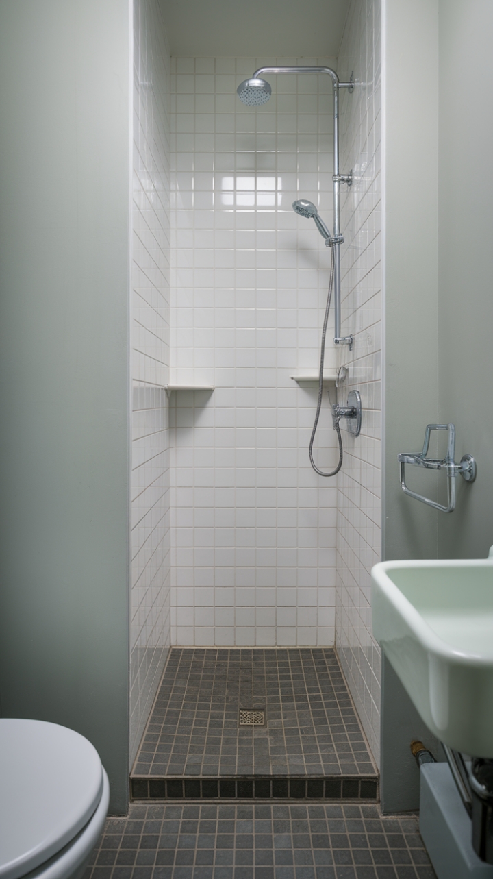 Modern Narrow Shower Retreat