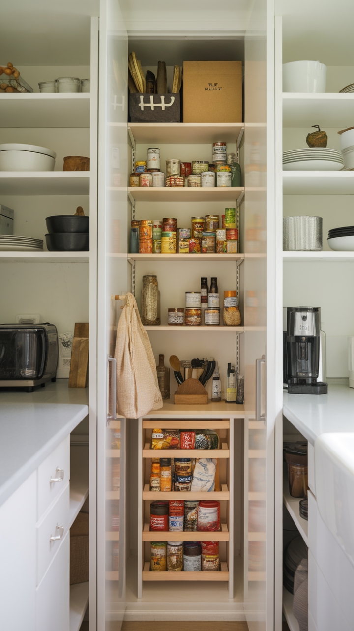 Smart Space-Saving Pantry with Sleek Organization