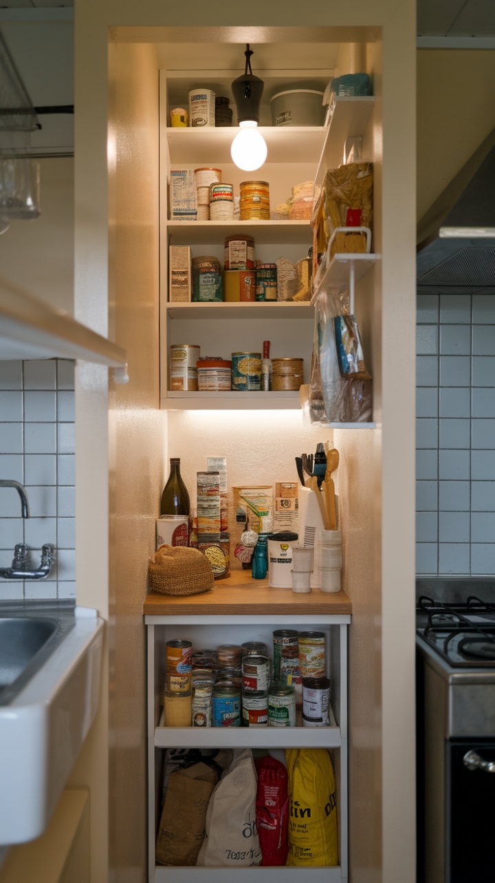 Cozy Kitchen Pantry with Clever Design