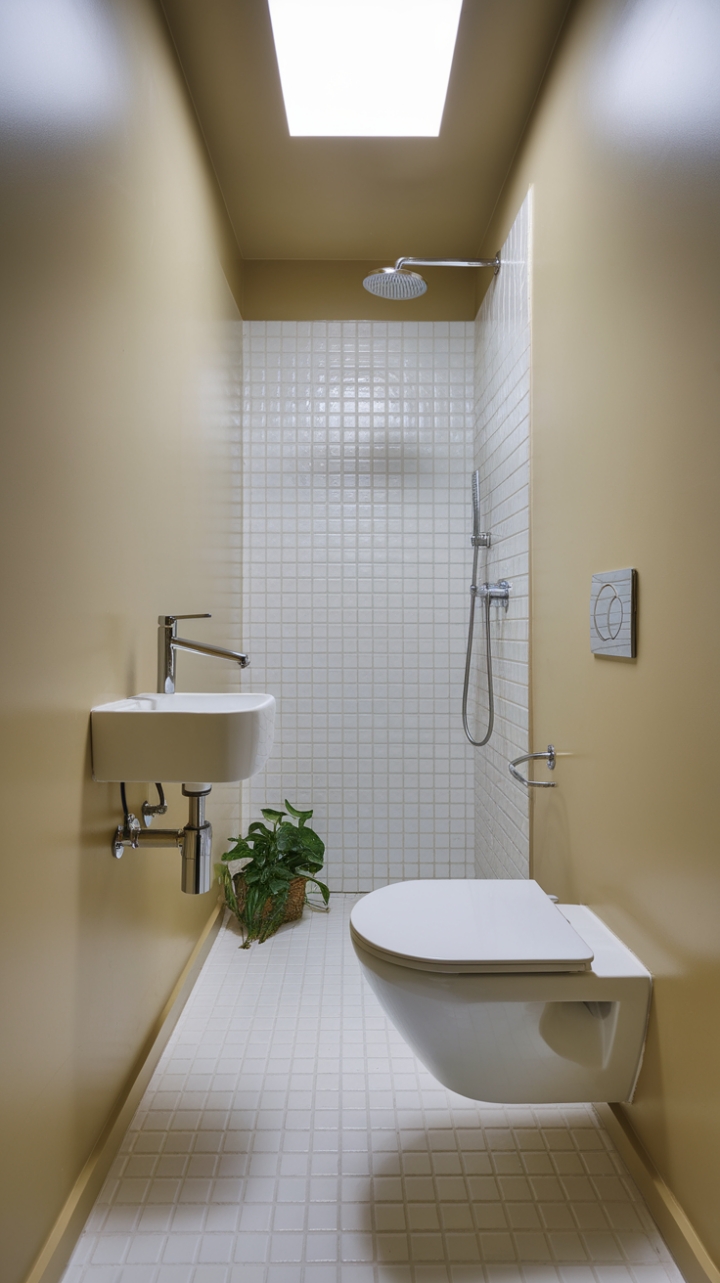 Contemporary Space Featuring Soft Beige Tones and Modern Fixtures
