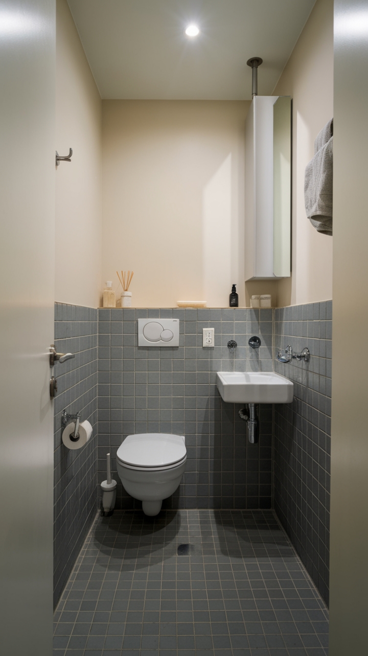 Smart Small Ensuite: Stylish Functionality in a Compact Space