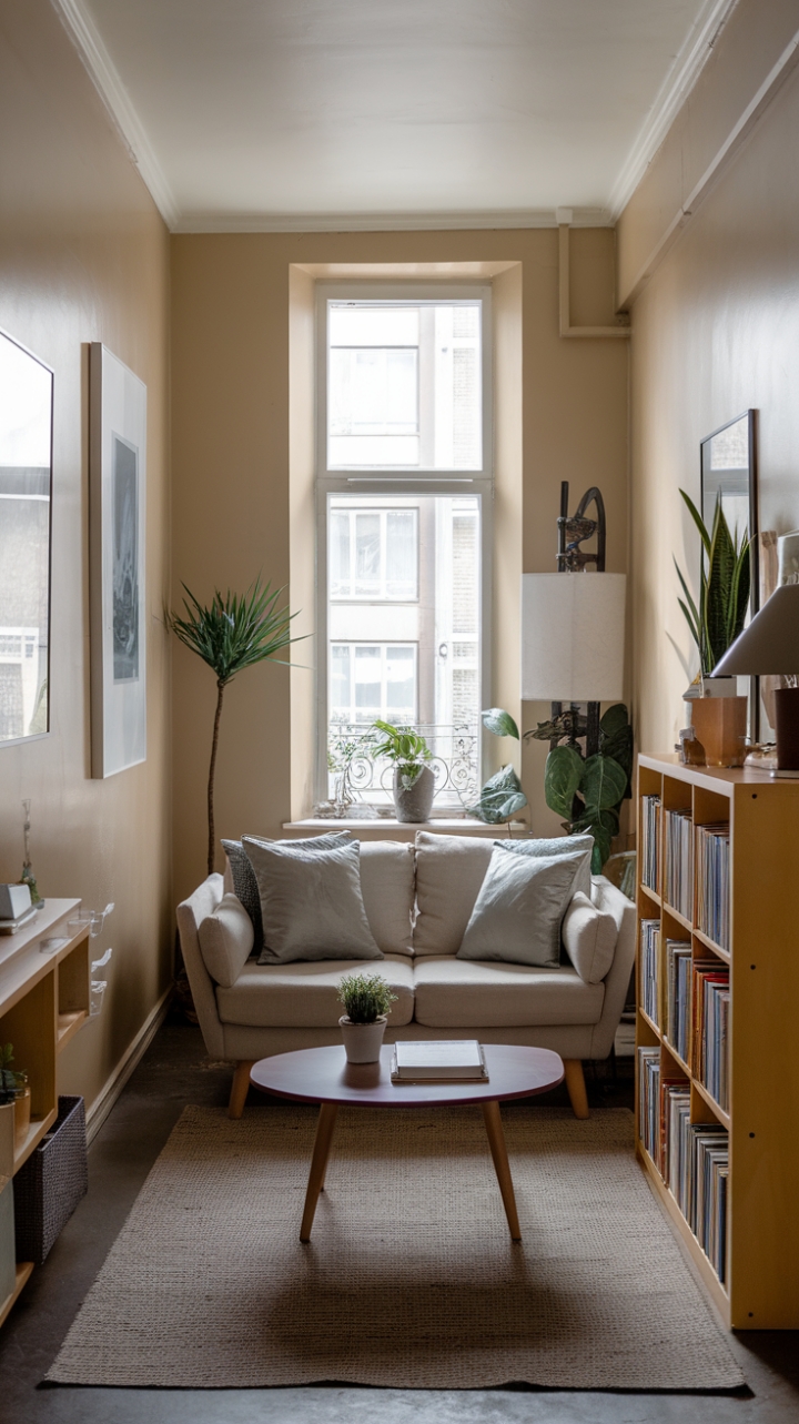 Charming Compact Living Room with Thoughtful Design