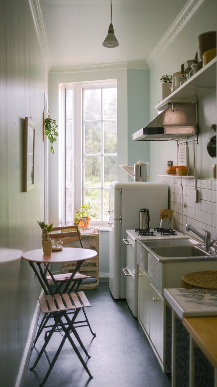 Bright and Airy Small Kitchen with Thoughtful Layout