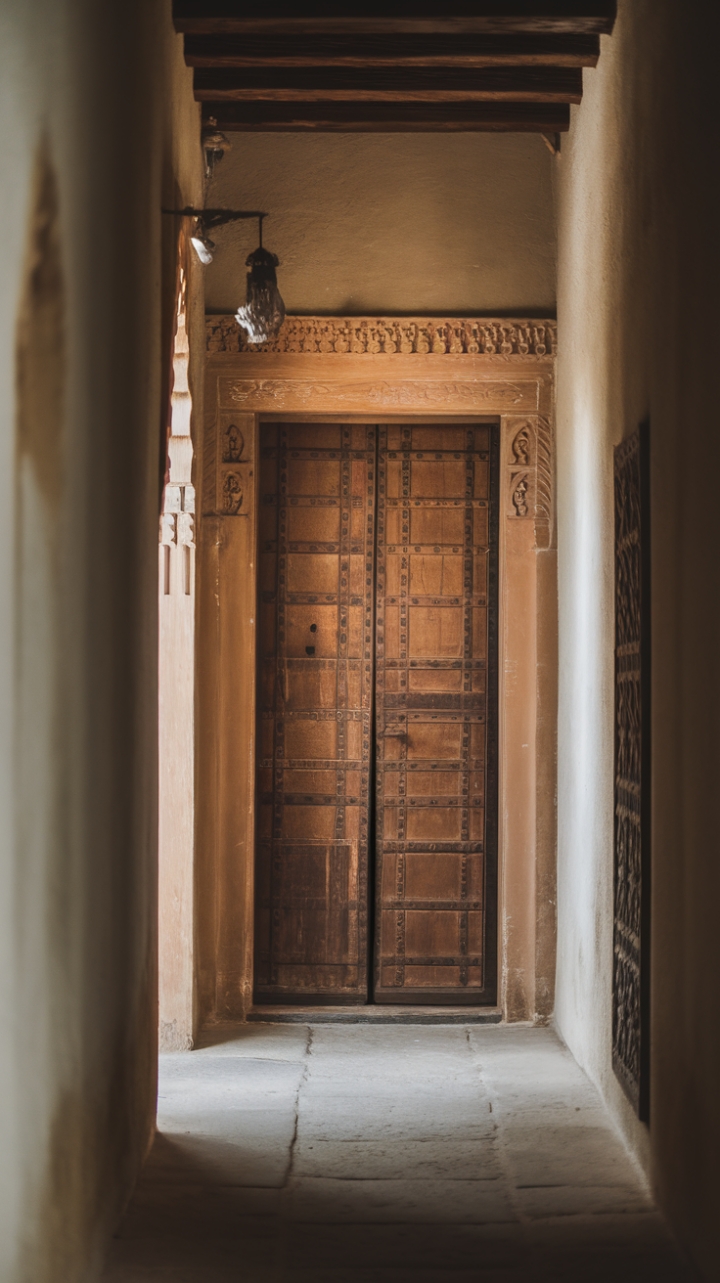 Timeless Elegance in an Atmospheric Hallway