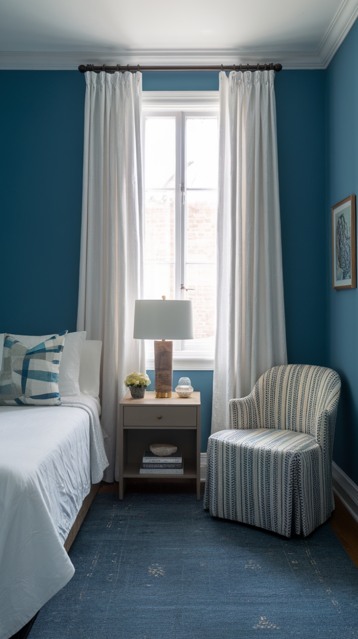 Serene Blue Retreat with Natural Light