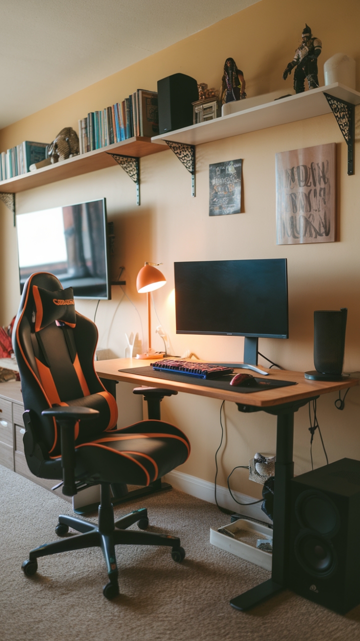 Compact Game Room with Cozy Comfort