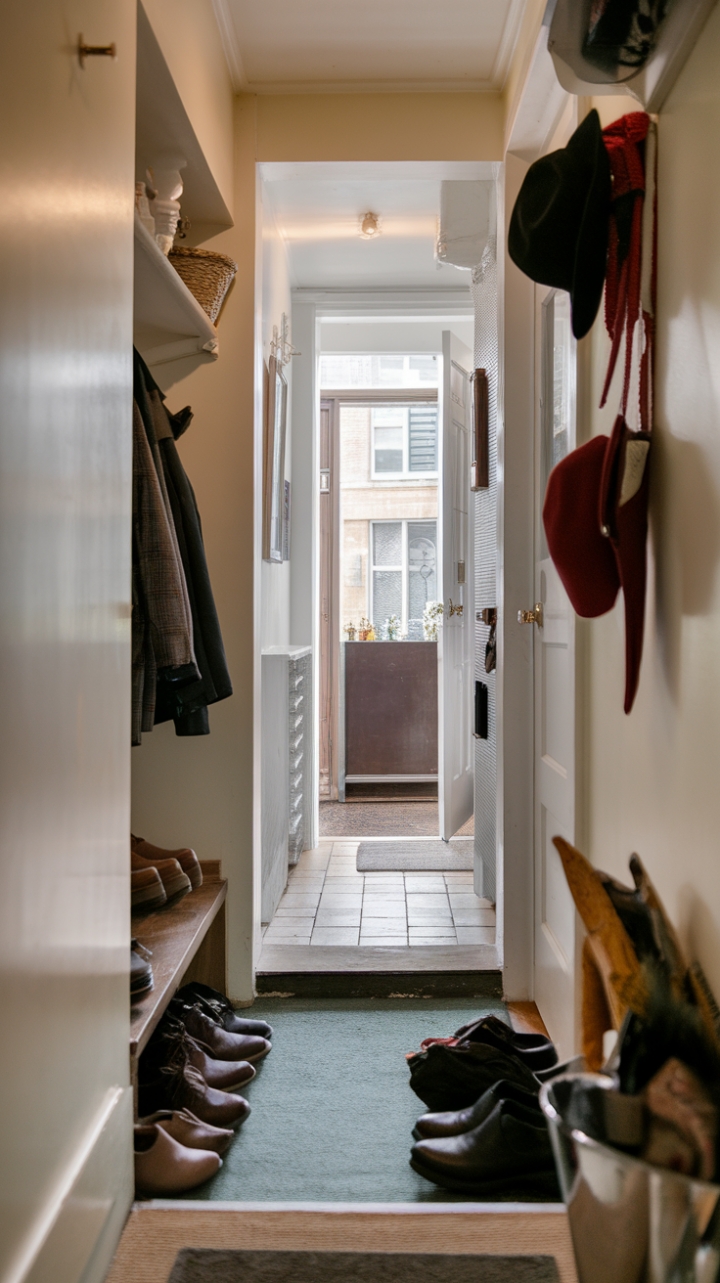 Efficient Narrow Hallway Enhances Apartment Flow