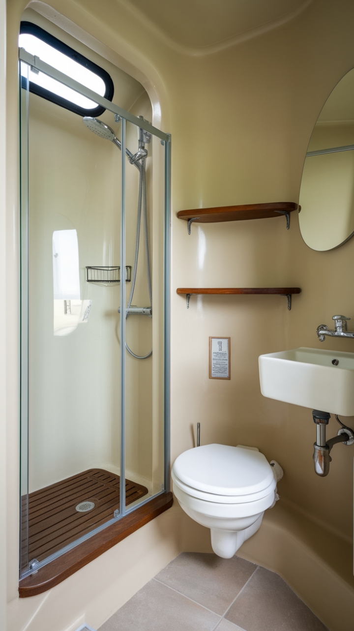 Cozy Ensuite Featuring Glass Shower and Warm Tones