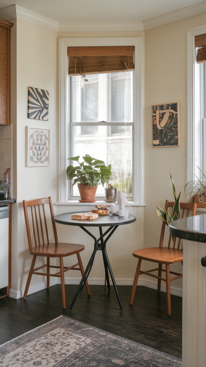 Charming Corner Dining Nook for Small Spaces