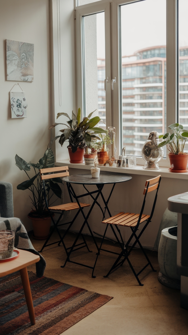 Sunlit Cozy Dining Nook with Lush Accents