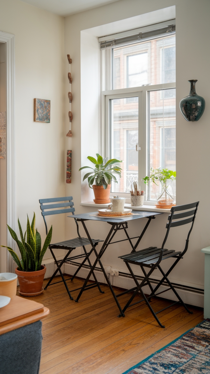 Bright and Inviting: A Charming Dining Corner with Natural Light and Thoughtful Decor