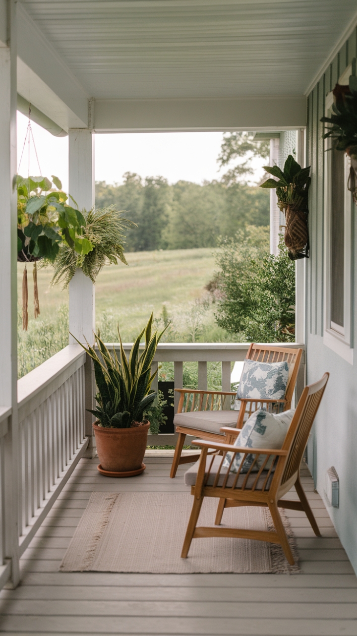 Serene Outdoor Nook with Lush Landscape