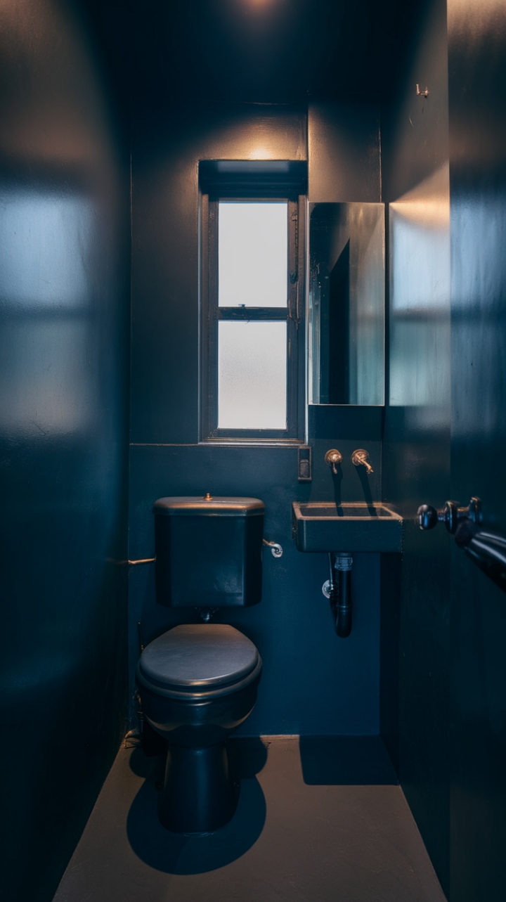Moody Elegance: A Cozy Dark Gray Bathroom