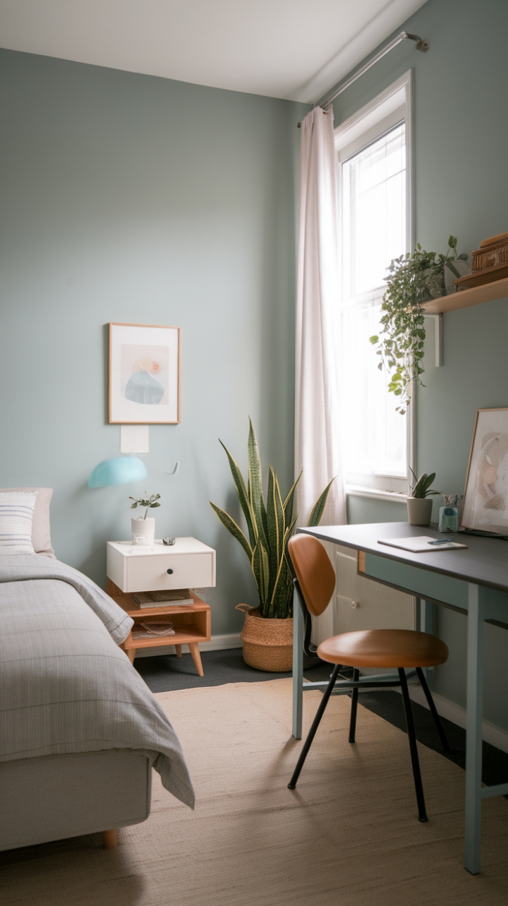 Serene Sanctuary: A Minimalist Bedroom for Rest and Focus