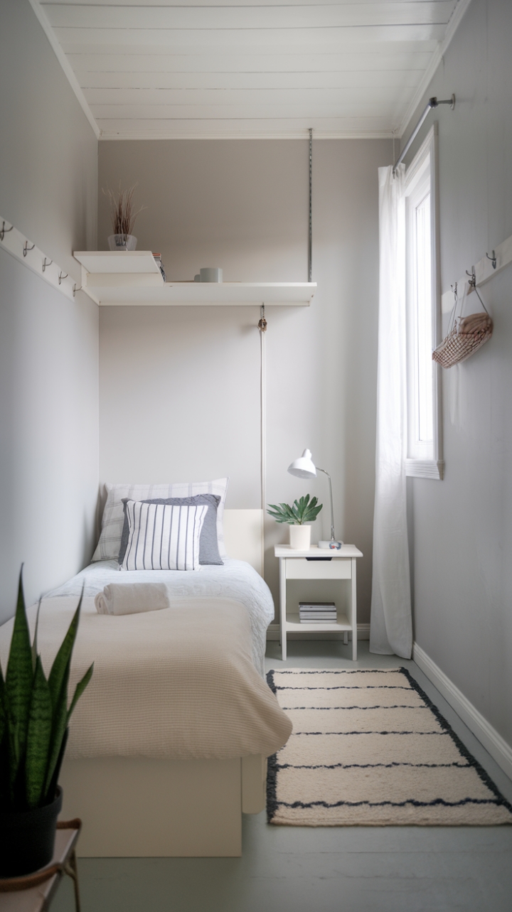 Serene Simplicity in a Compact Bedroom