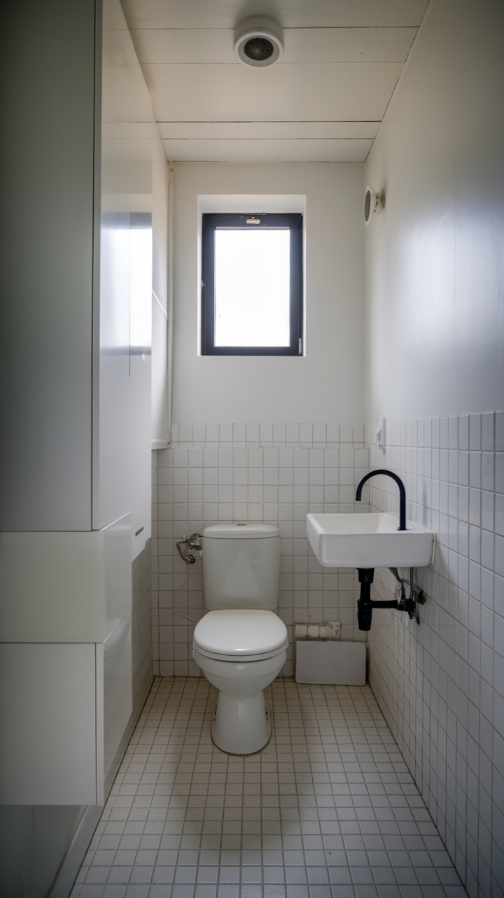 Contemporary Simplicity: Bright White Space with Black Accents