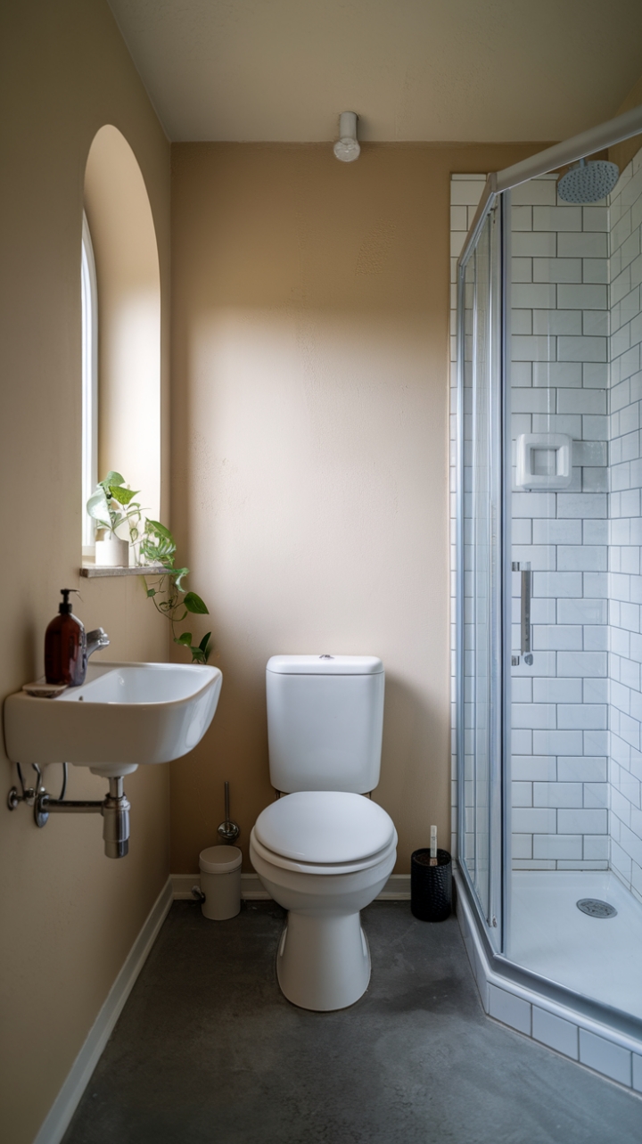 Serene Simplicity: A Compact Bathroom Retreat