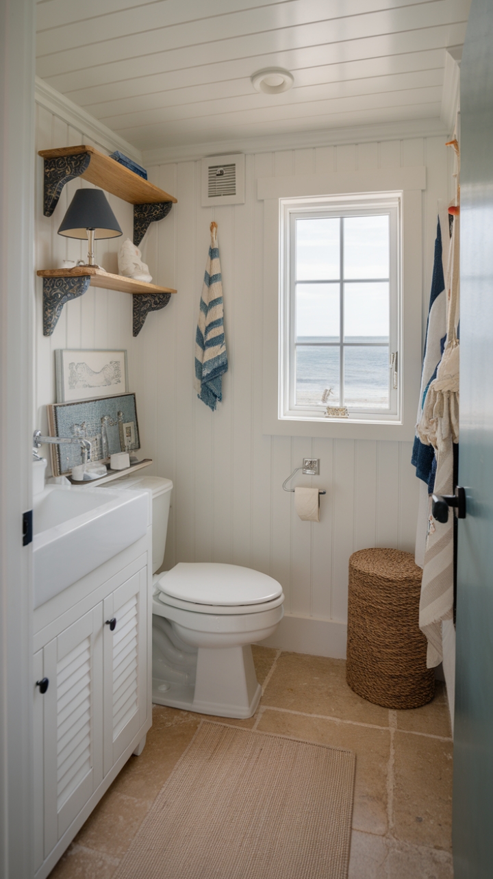 Coastal Charm: A Nautical Small Bathroom Retreat