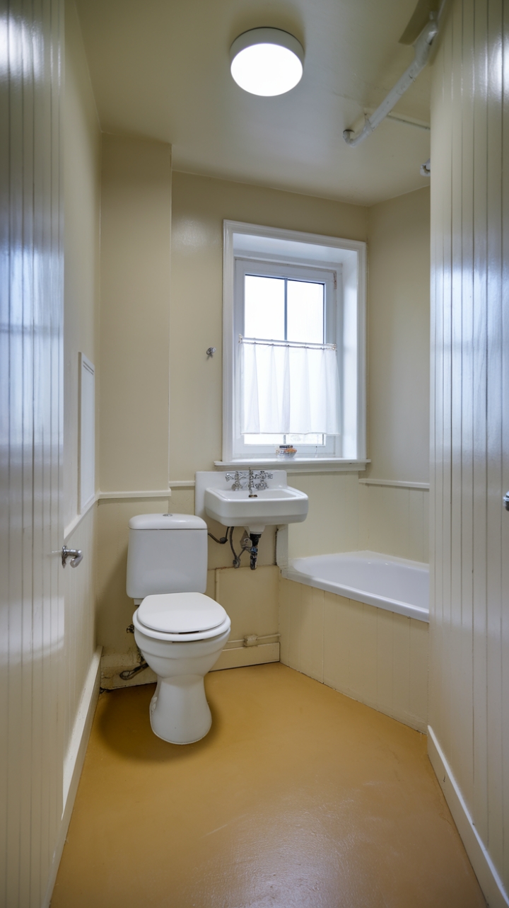 Bright and Efficient Small Bathroom Layout