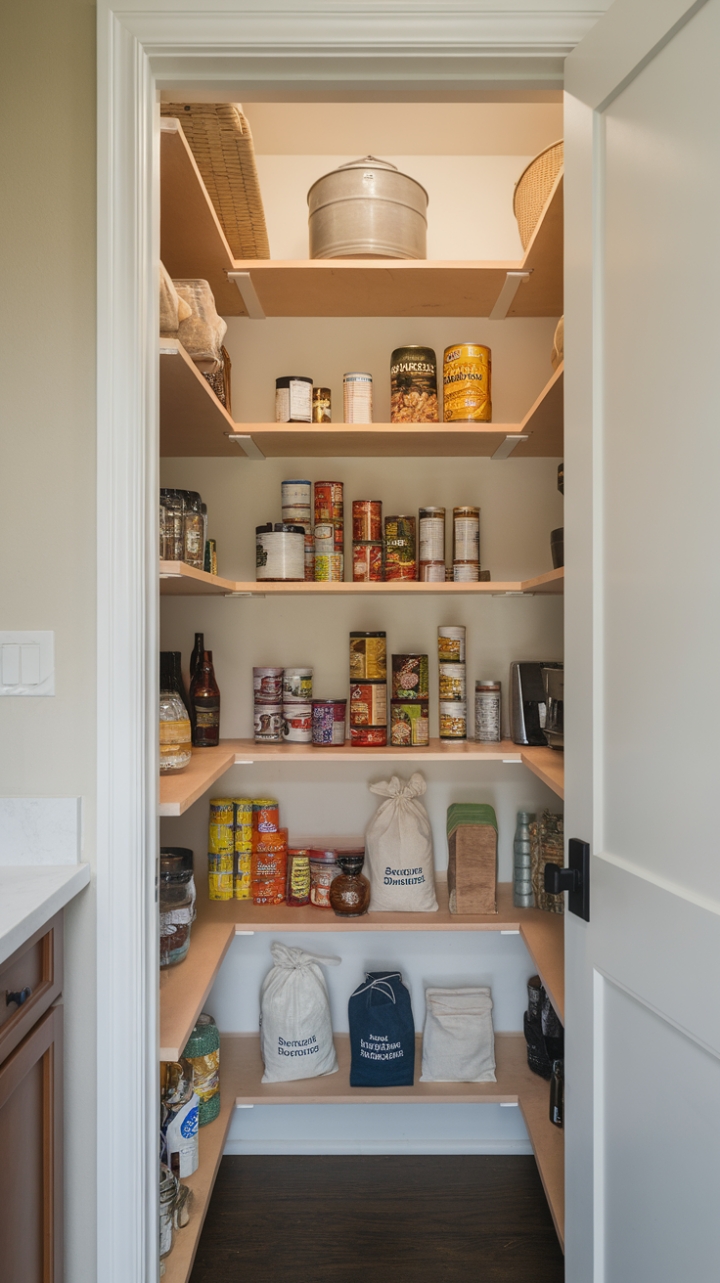 Efficient Compact Pantry with Seamless Door Integration