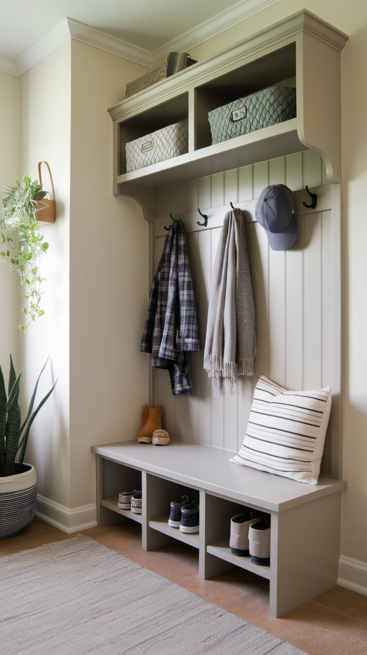 Charming Organization: A Stylish Mudroom Solution