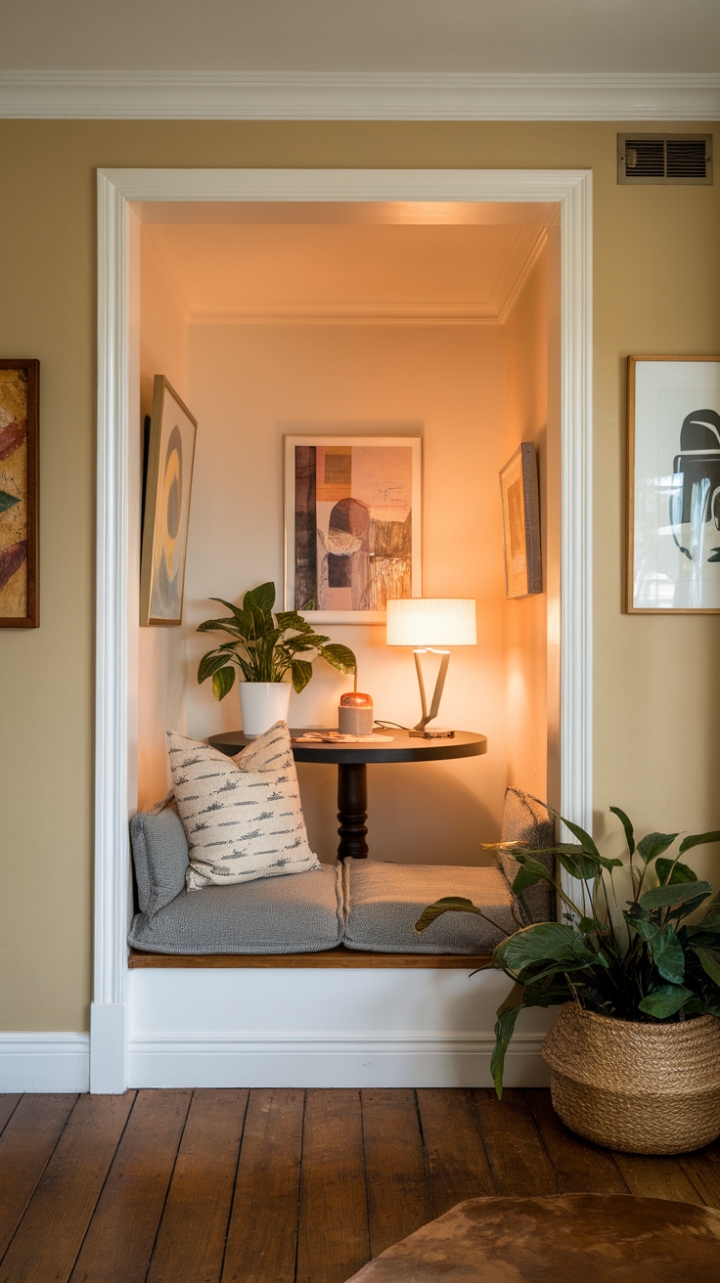 Cozy Nook Retreat with Artistic Flair