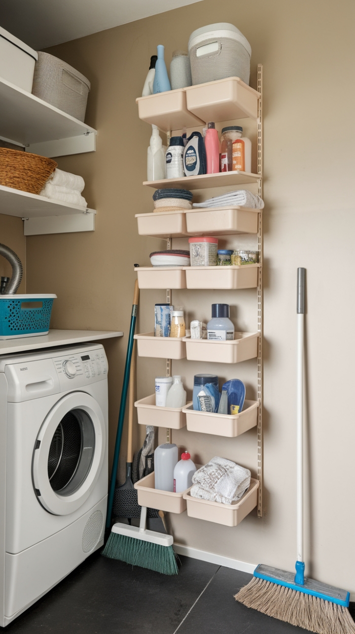 Streamlined Utility: Organize with Style in Your Laundry Area