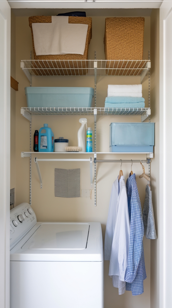 Smart Storage Solution for Narrow Laundry Rooms
