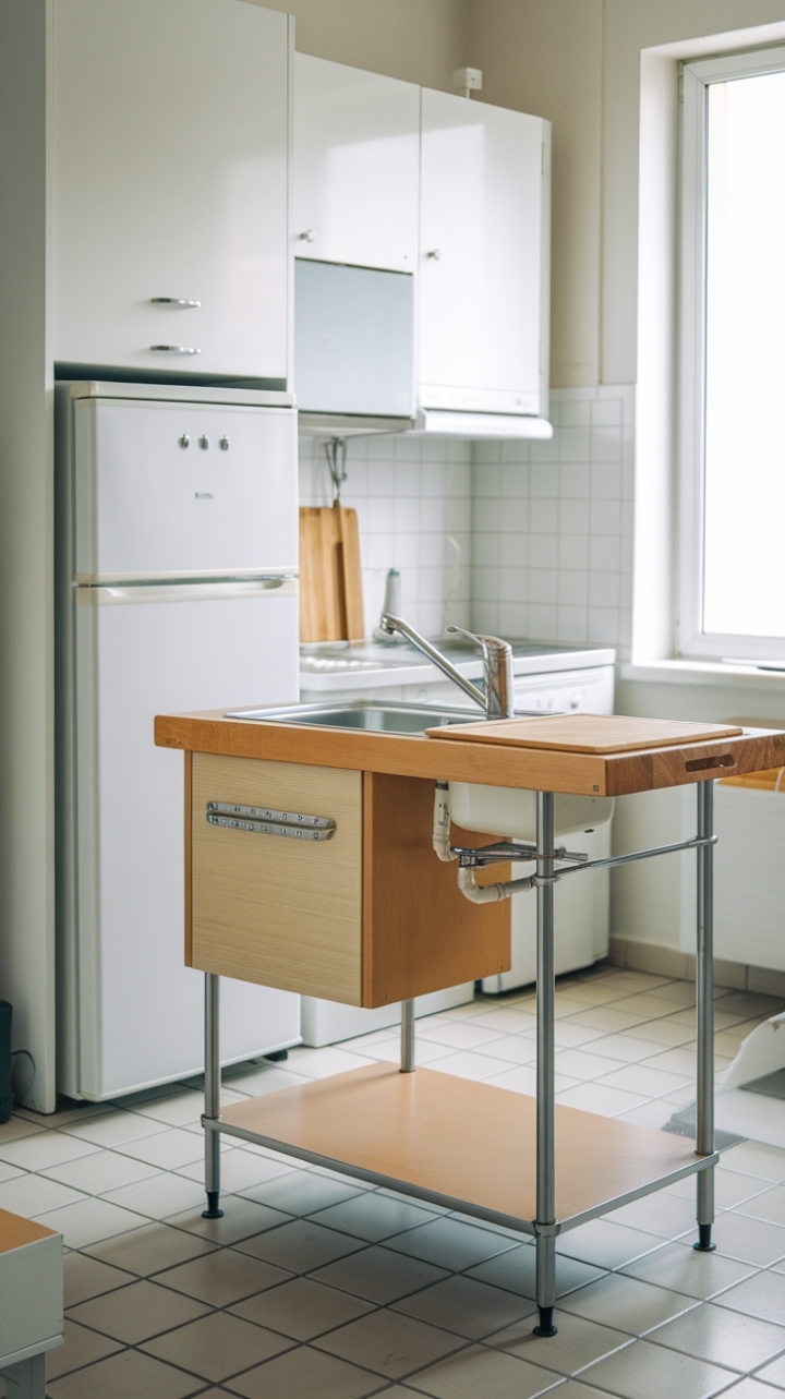 Stylish Small-Space Kitchen with Functional Features