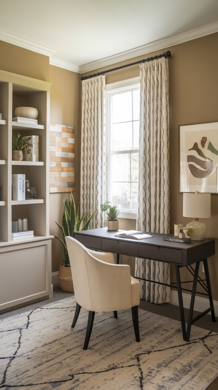 Serene and Stylish Home Office Retreat