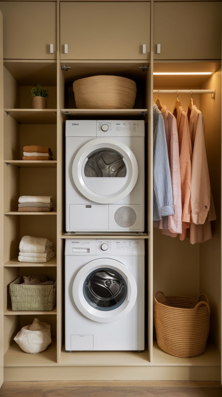 Compact and Chic: Maximize Your Laundry Area with a Sleek Stacked Unit