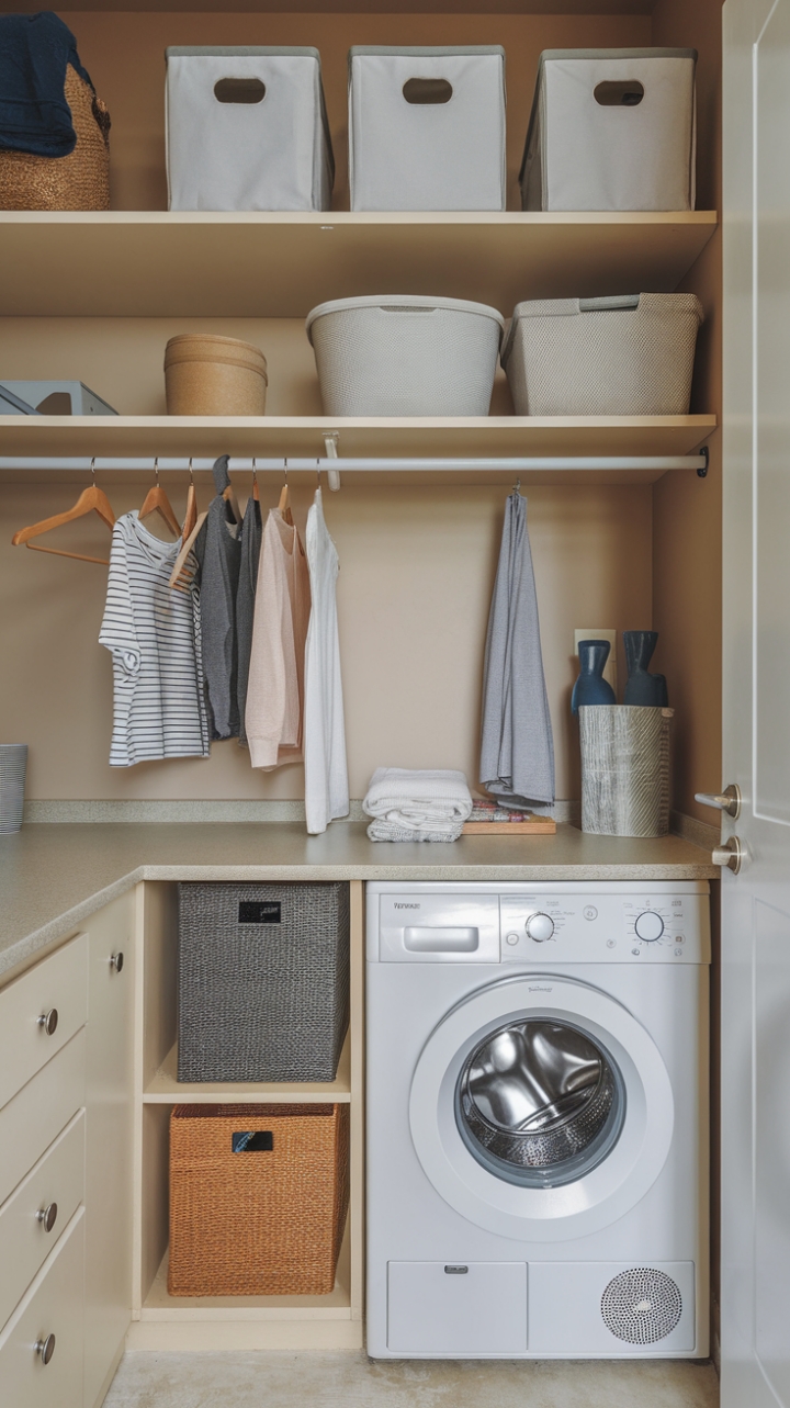 Efficient Laundry Room with Neutral Elegance