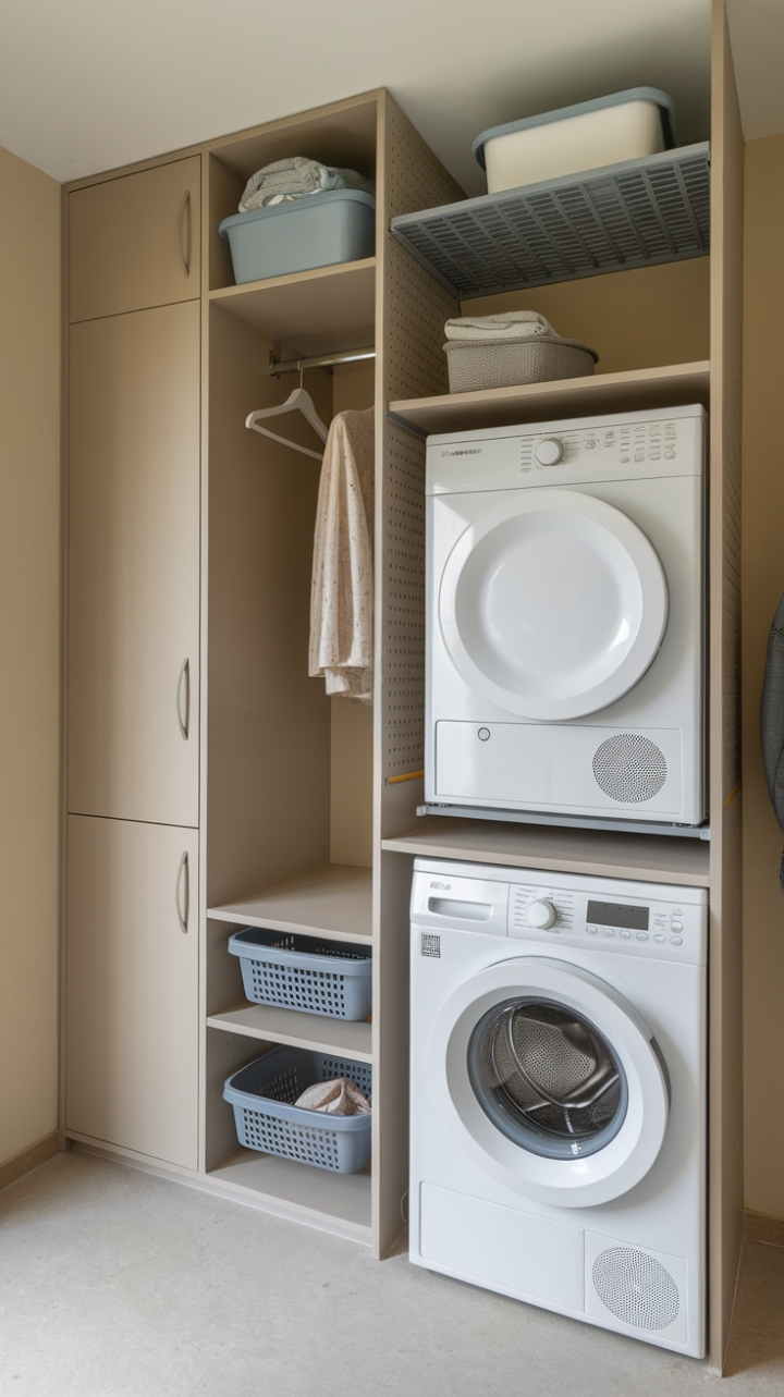 Smart Storage Solution for a Clutter-Free Laundry Room