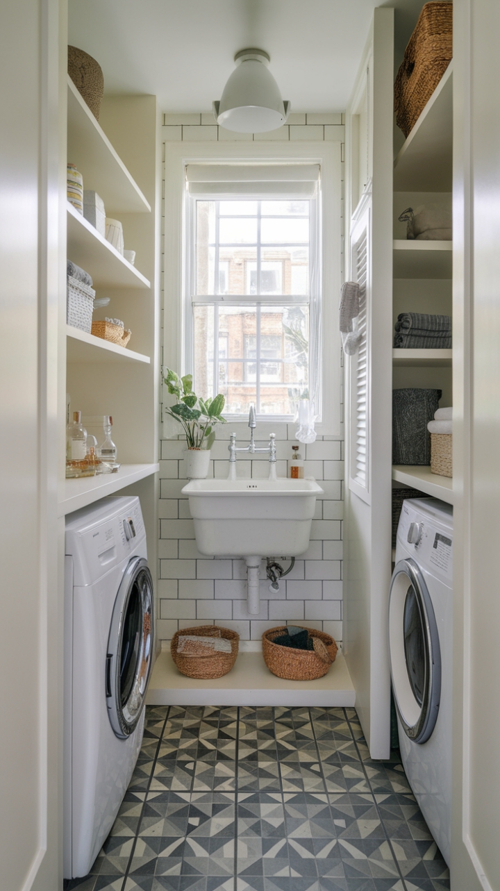 Smart Space: Stylish and Functional Compact Utility Room