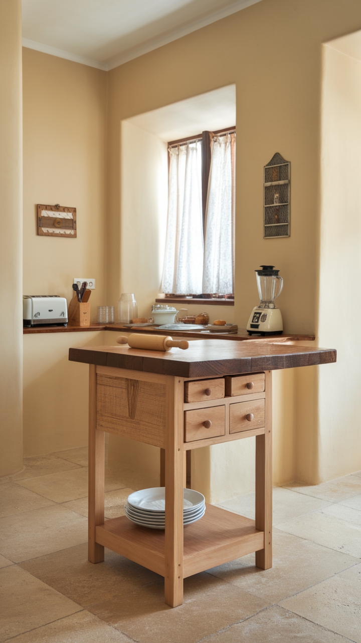 Cozy Kitchen Nook with Functional Details and Warm Tones
