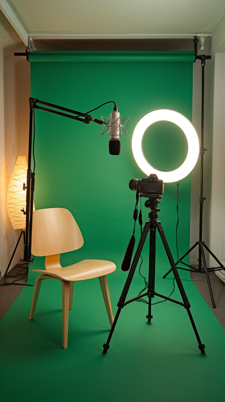 Small Space, Big Ideas: Stylish YouTube Studio Solution