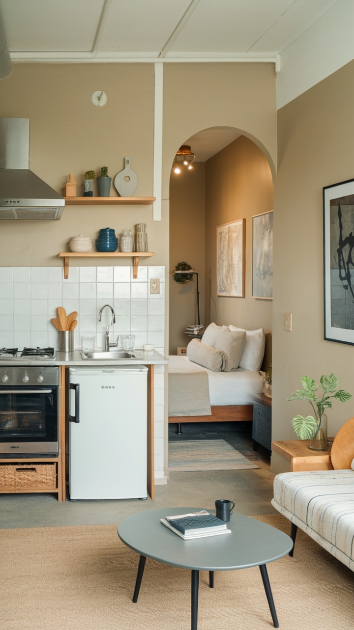 Charming Micro Apartment Blends Comfort and Functionality