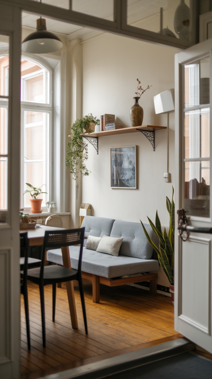 Charming Micro-Apartment Blends Comfort and Style