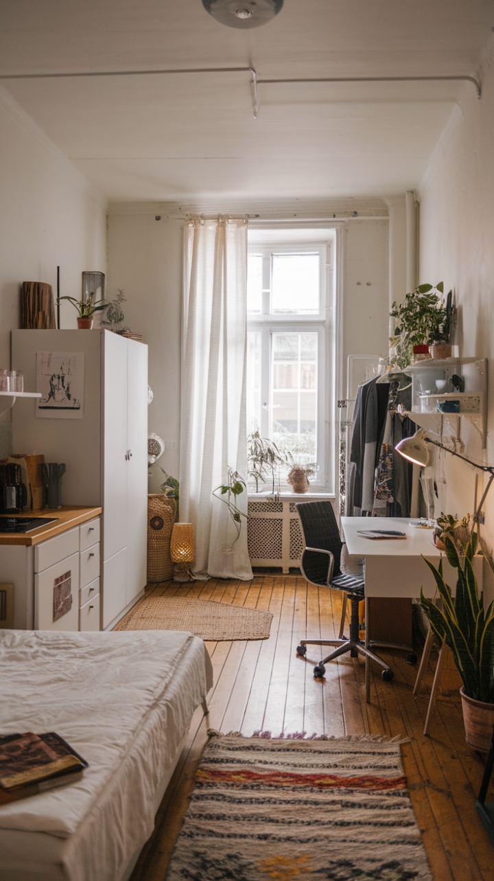 Cozy Minimalist Space with Thoughtful Decor and Natural Touches