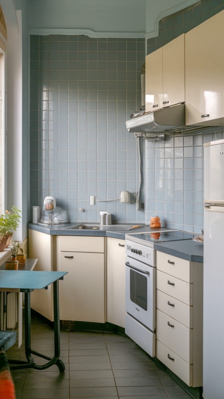 Charming U-Shaped Kitchen with Bright Accents