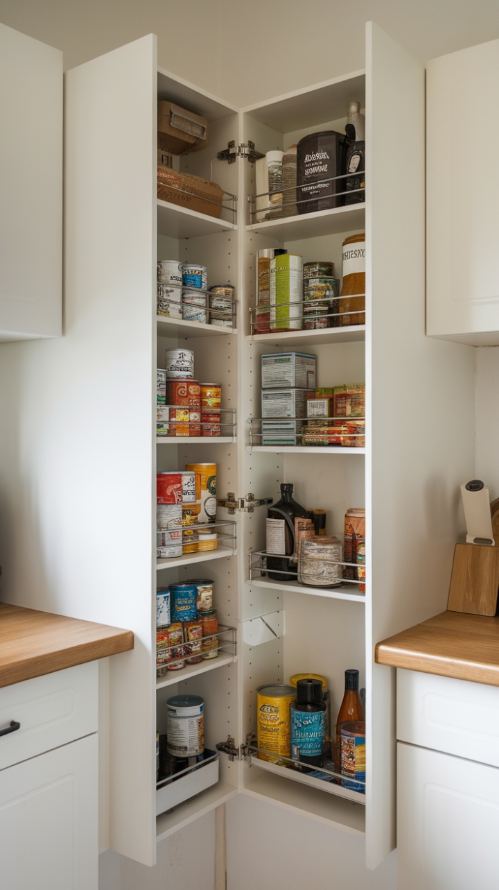 Smart Space Saver: Wall-Mounted Pantry for Small Kitchens