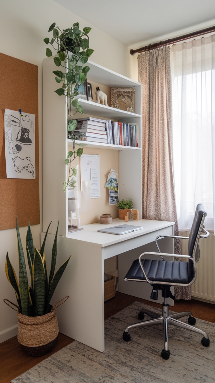 Personal Touches and Clean Design for an Inviting Workspace