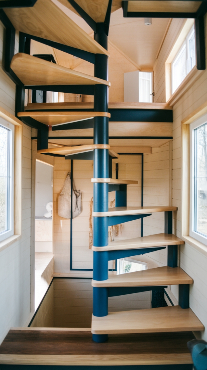 Natural Light Highlights Compact Ladder Design