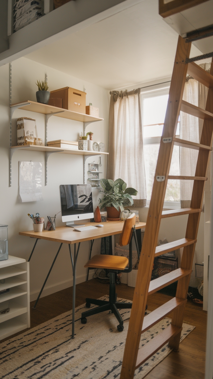 Charming Small Office with Loft and Natural Light