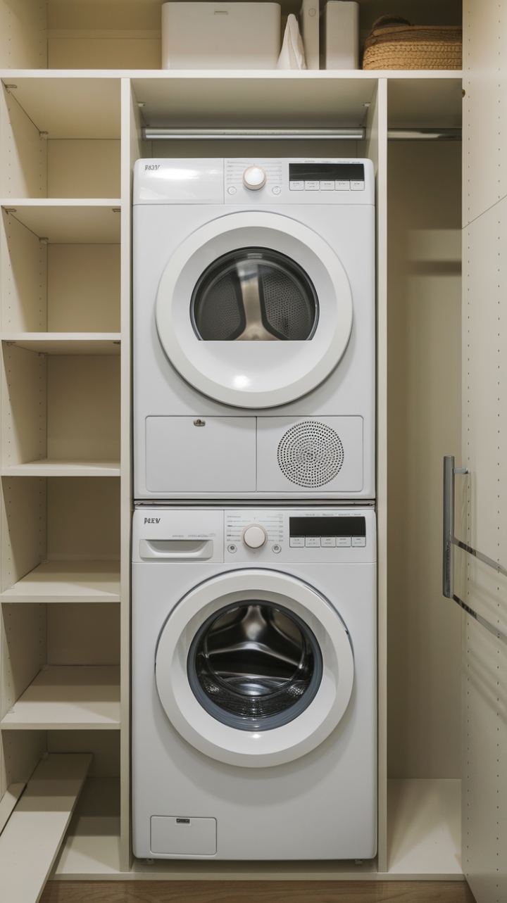 Efficient Style: Compact Stacked Washer and Dryer Solution