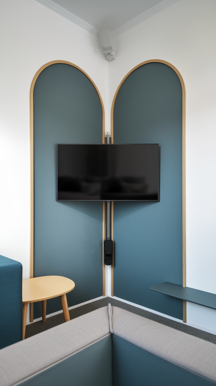 Space-Saving Tip: Corner TV on a Low-Profile Bracket