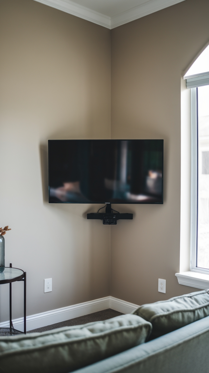Clever Wall-Mounted TV Maximizes Space and Comfort