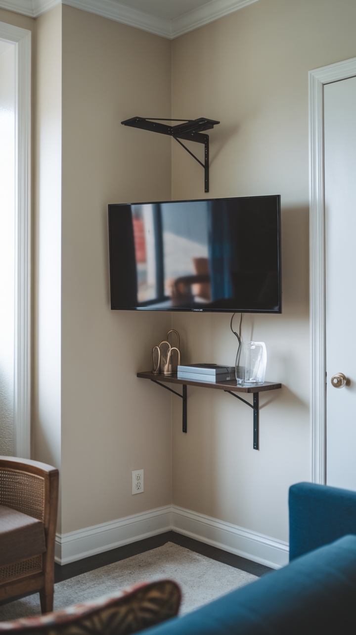 Smart Corner TV Mount for a Spacious Feel