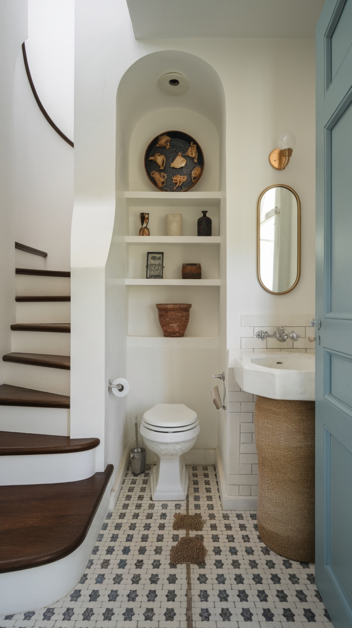 Minimalist Guest Toilet with Clean Lines and Practical Elegance