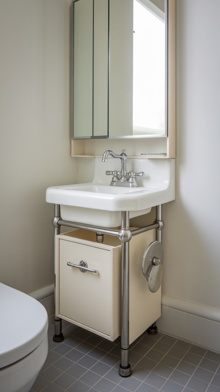 Smart Corner Vanity Enhances Small Bathroom Space